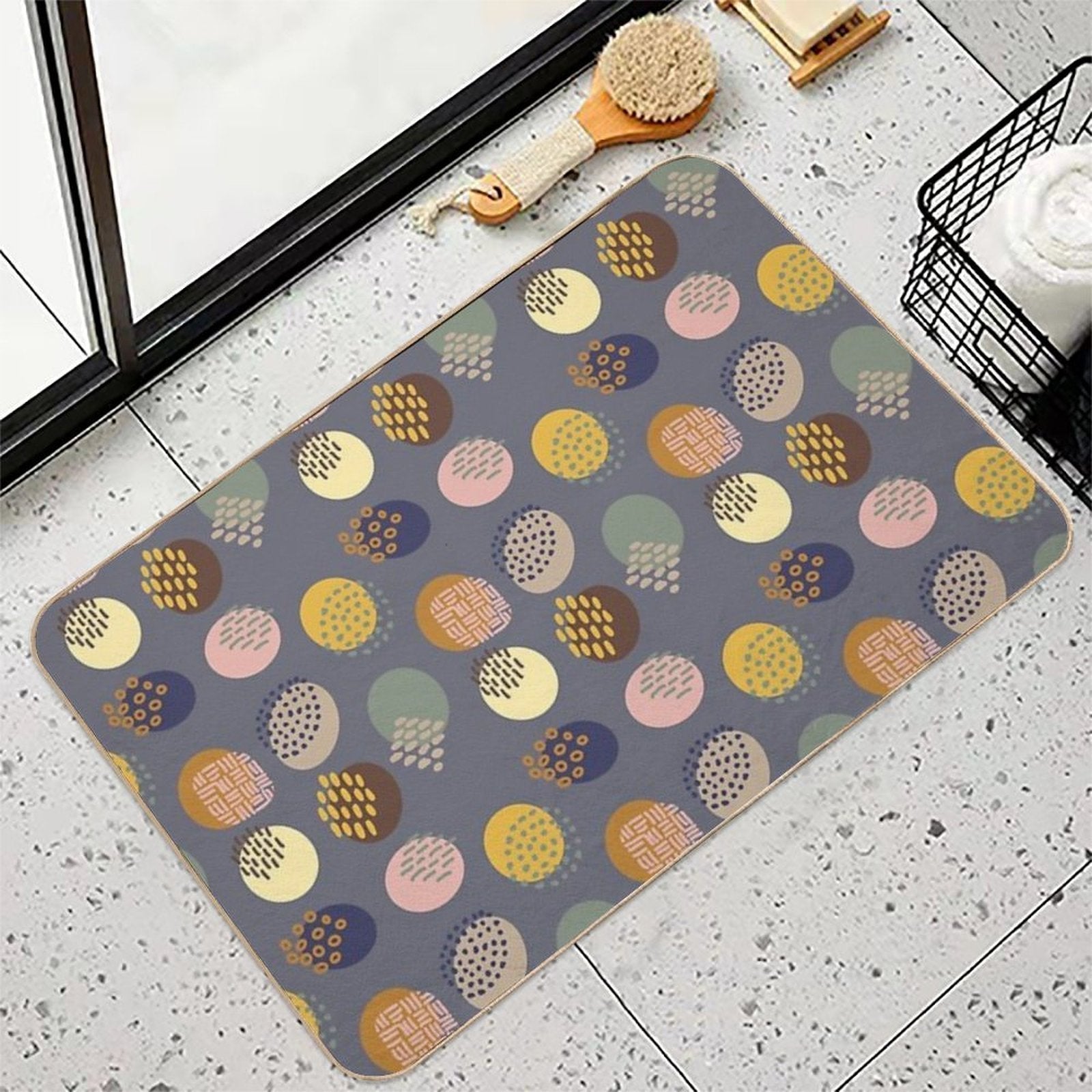 Modern Dot Pattern  Multi-Purpose Bath Mat