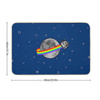 Pixel Art Rainbow Space Core  Odorless Bath Mat