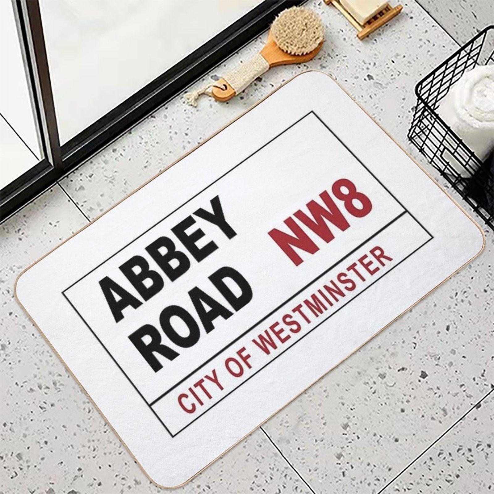 Abbey Road Street Sign  Multi-Purpose Bath Mat