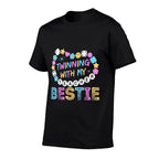 Twin Day Friends Teacher Twinning With My Bestie Matching  High-quality Stitching T-Shirt
