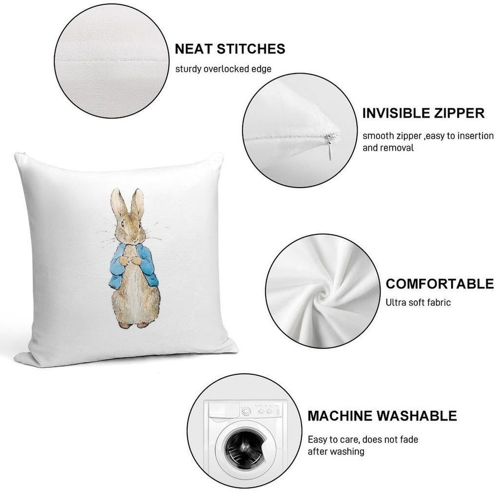 Peter Rabbit Soft Home Decor Throw Pillow