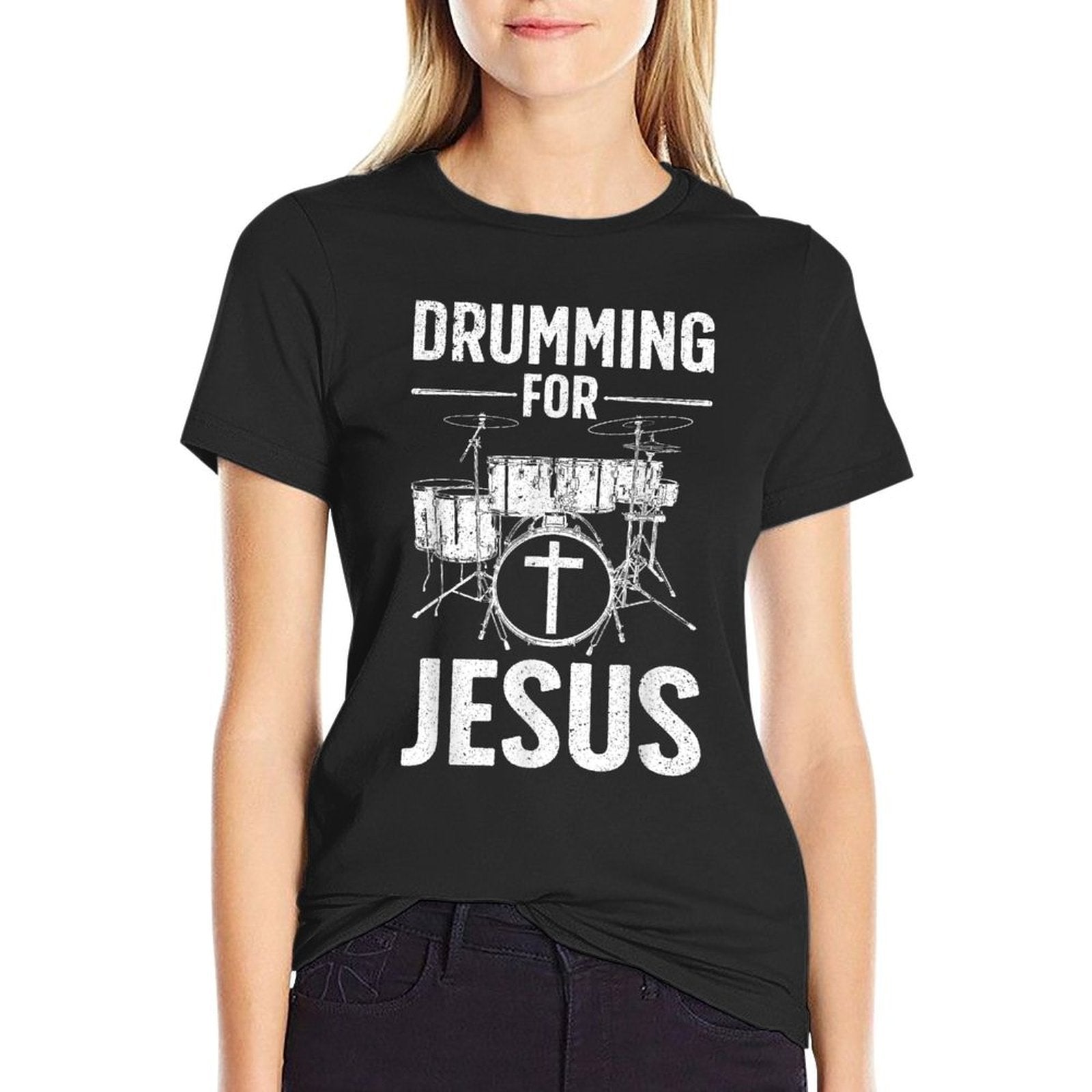 Funny Drumming Art For Men Women Drumline Drum Set Drummer  Relaxed-fit T-Shirt