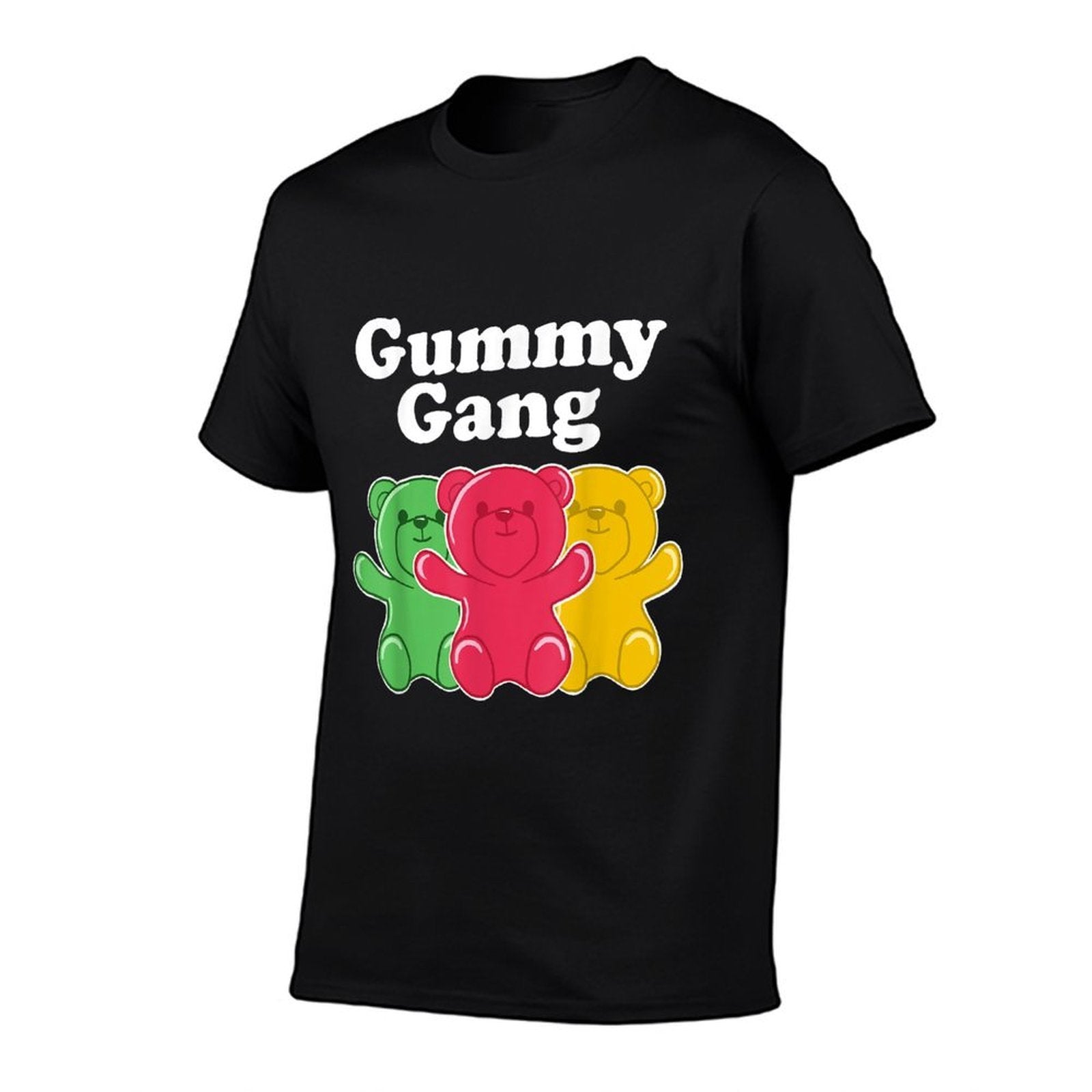 Miftees Kids Unisex Black Cotton 60 Polyester 40 Funny Gummy Bear  Moisture-wicking T-Shirt