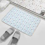 Abstract Circle Pattern - Blue And Grey  Dirt-Trapping Bath Mat