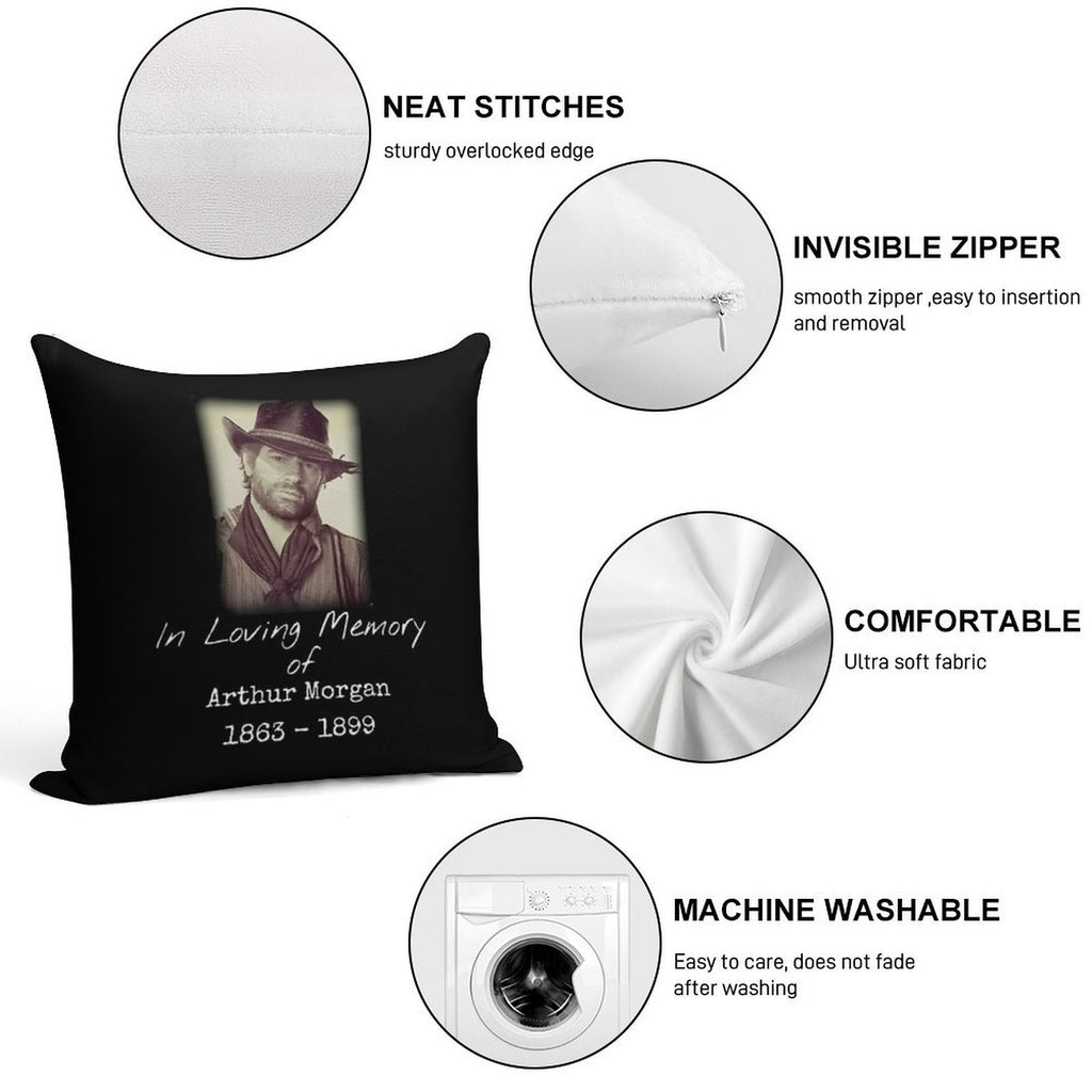 Arthur Morgan Tribute Soft Decorative Cover Throw Pillow