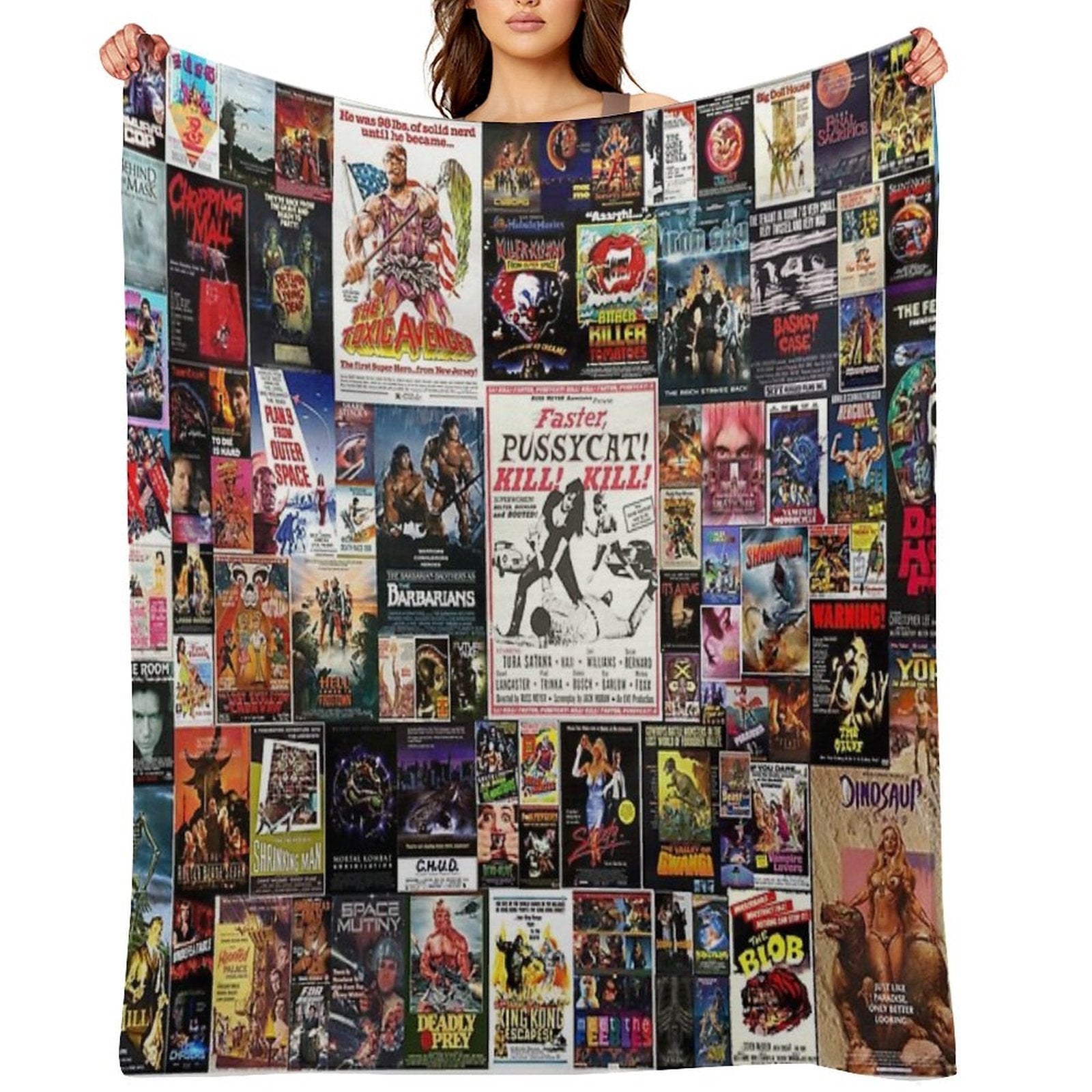 100 Best B-Movies of All Time Collage Lightweight Throw Blanket
