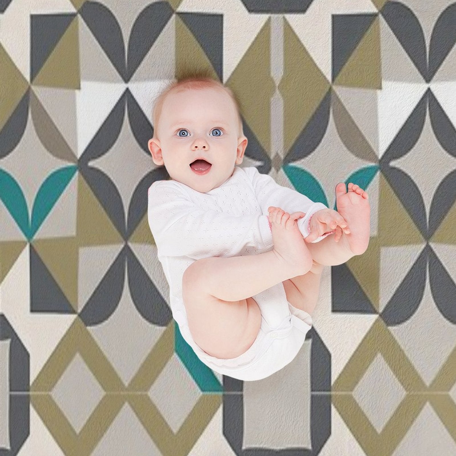 Modern Luxury Accent with A Beige And Neutral Geometric Pattern Compact Throw Blanket