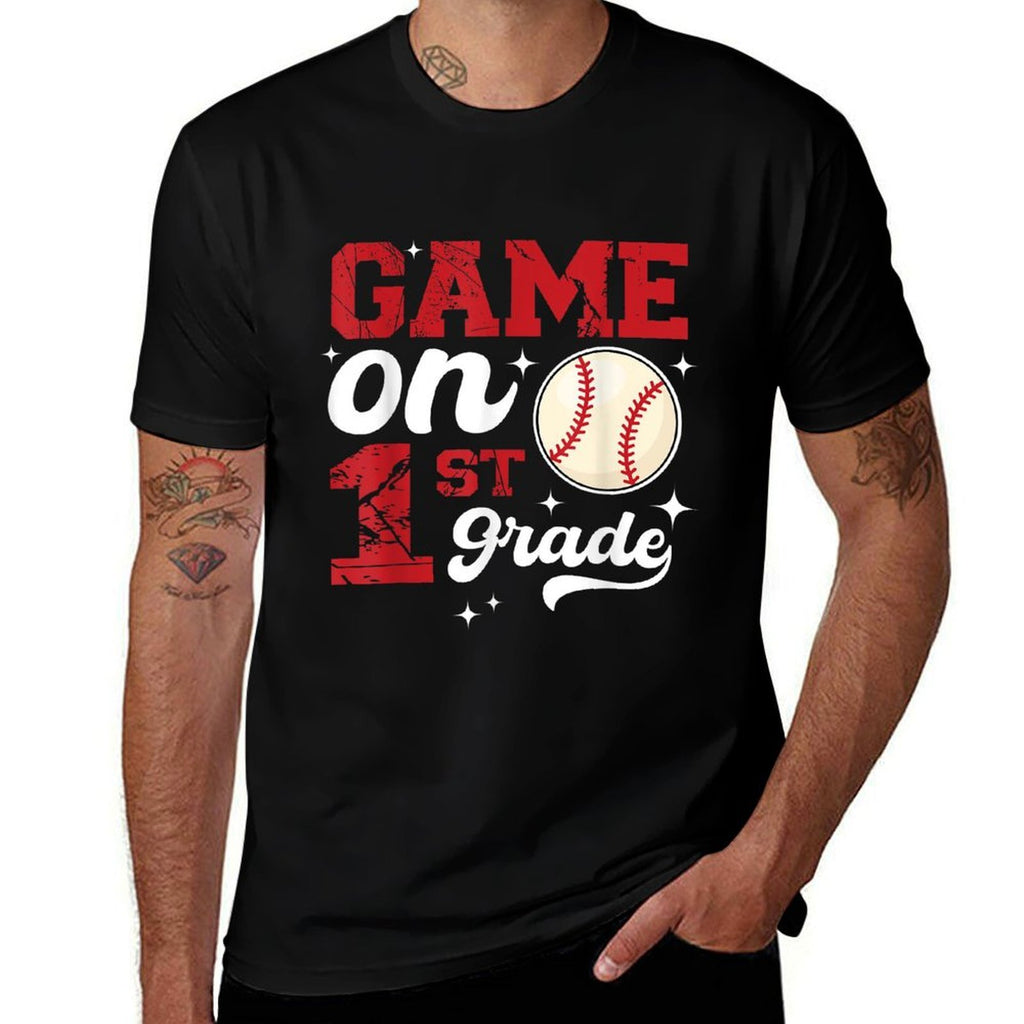 Funny Games On First Grade Baseball First Day Of School  Eco-friendly Material T-Shirt
