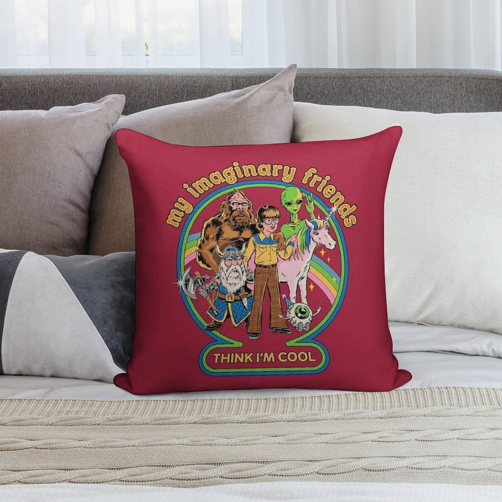 My Imaginary Friends Soft Anti-Pilling Throw Pillow