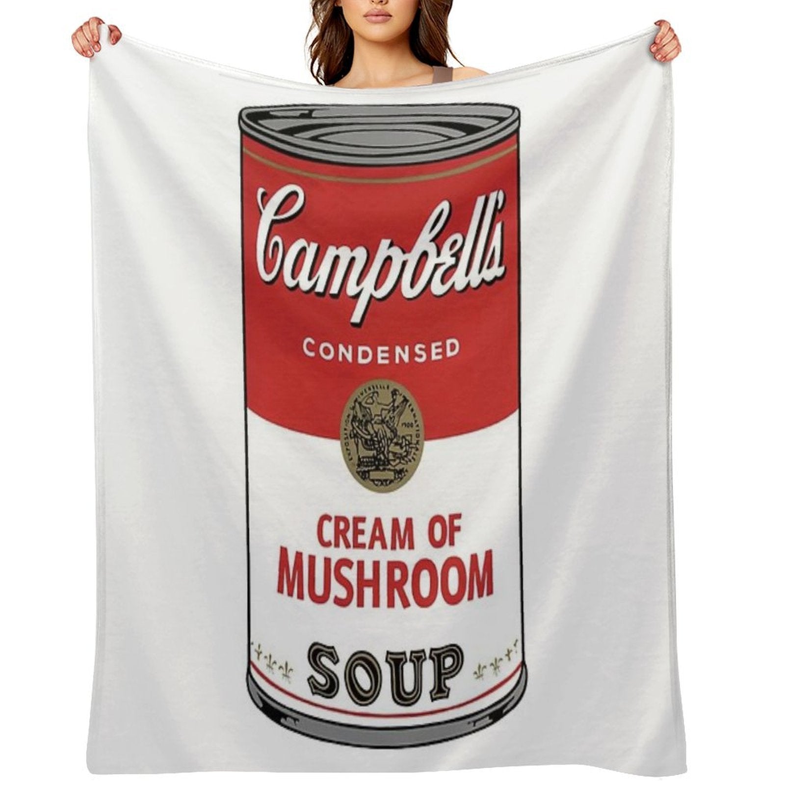 Vintage Campbell's Cream Of Mushroom Soup Lightweight Throw Blanket