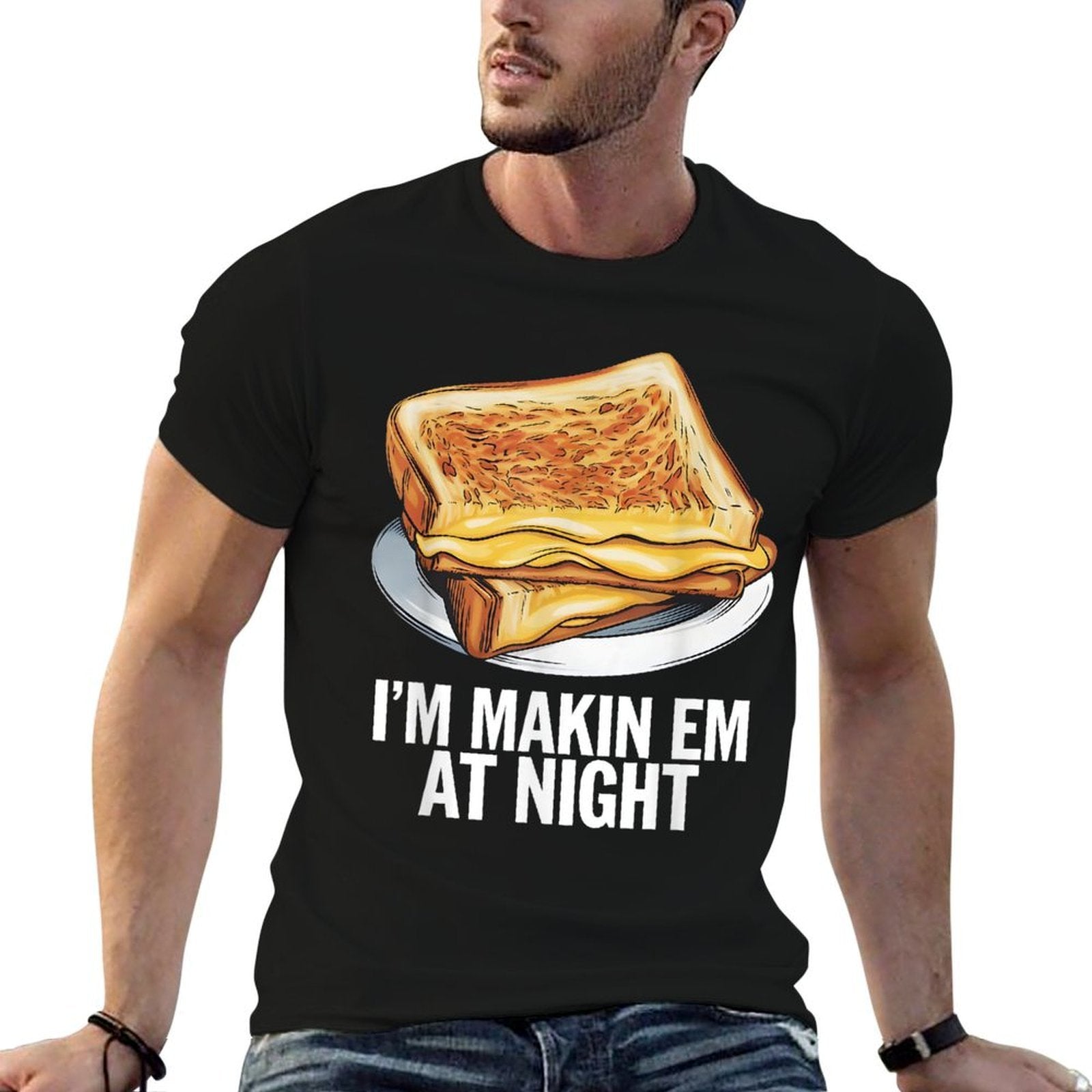 Im Makin Em At Night - Grilled Cheese Sandwich Lover  Trendy Pattern T-Shirt