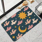 The Love of The Sun And The Moon.  Fade-Resistant Bath Mat