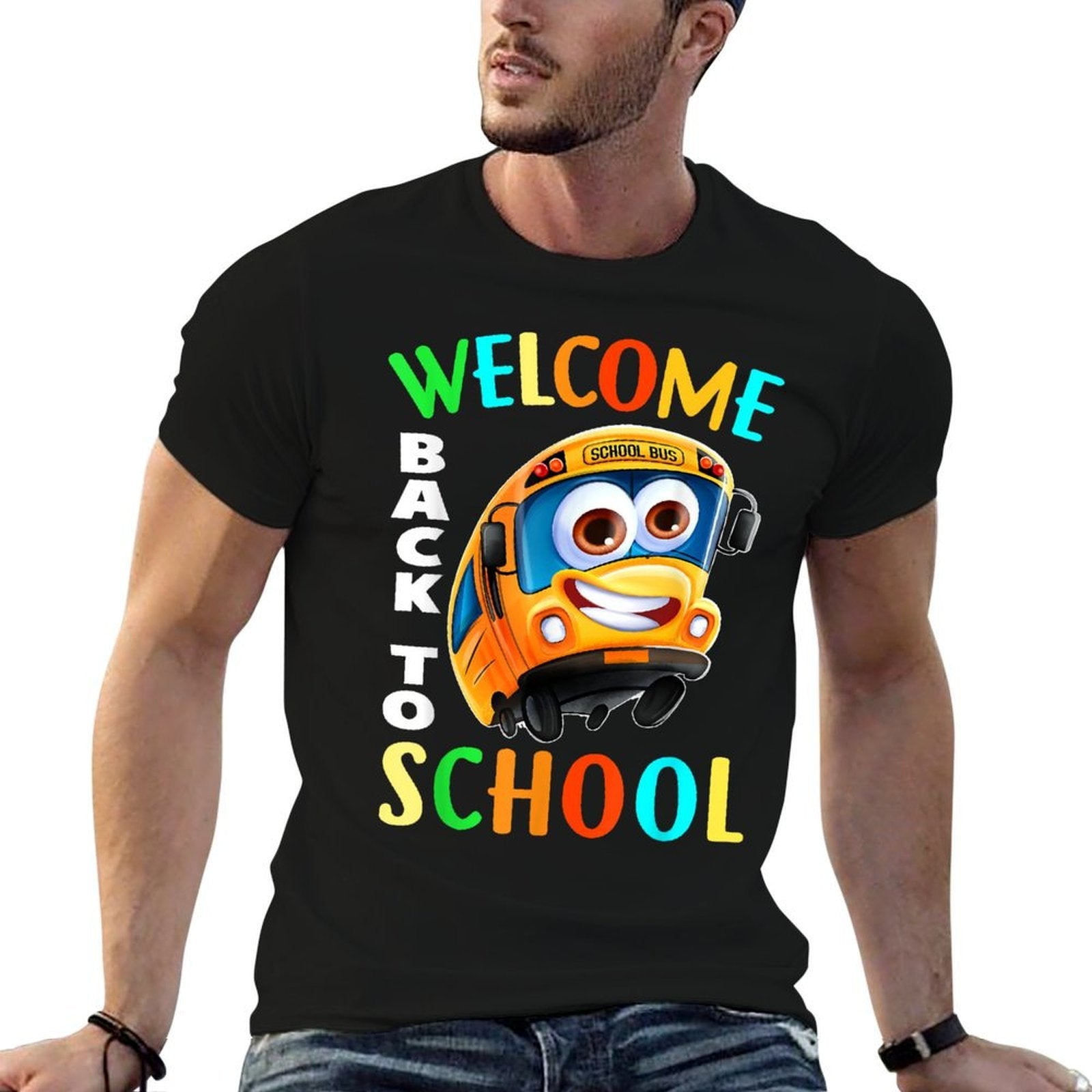 Welcome Back To School School Bus Driver Mens Boys  Breathable T-Shirt
