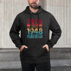 Vintage 1948 75 Year Old Gifts Limited Edition 75th Birthday Cotton-Polyester Blend Hoodie