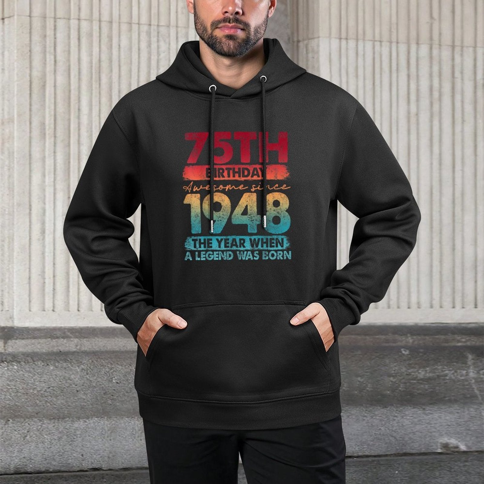 Vintage 1948 75 Year Old Gifts Limited Edition 75th Birthday Cotton-Polyester Blend Hoodie
