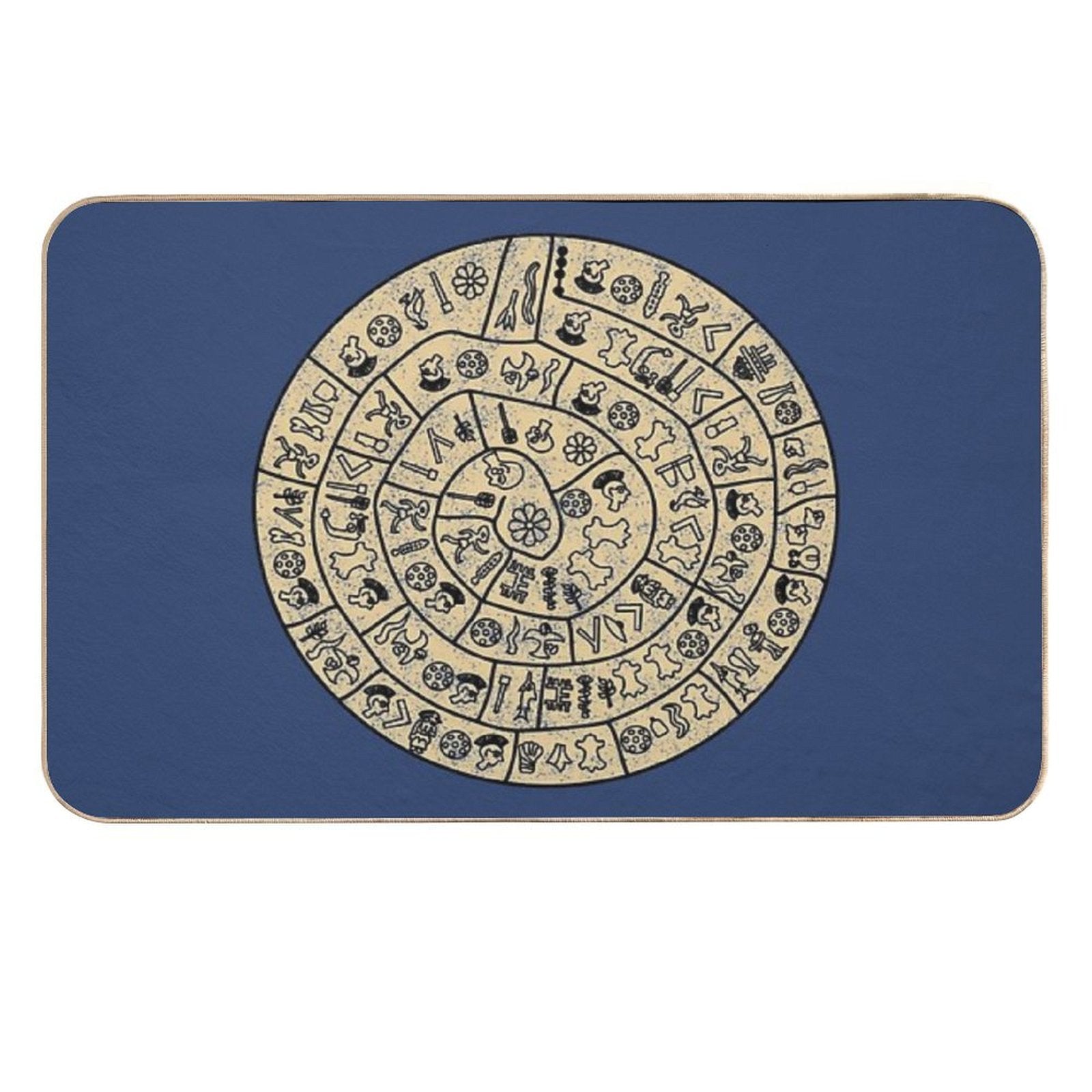 Distressed Phaistos Disk from Minoan Crete  Non-Slip Bath Mat