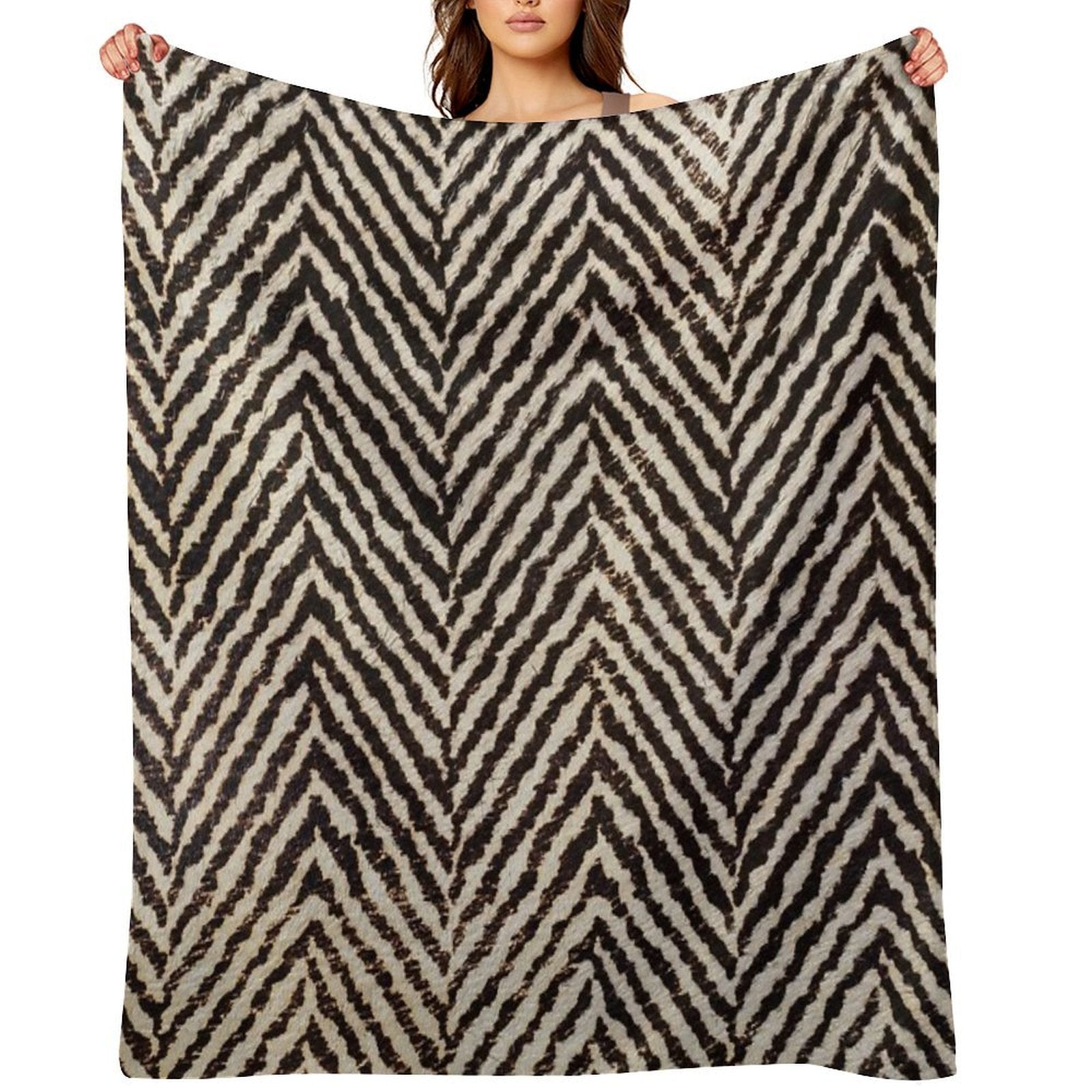 Black And White Pattern Easy Care Throw Blanket