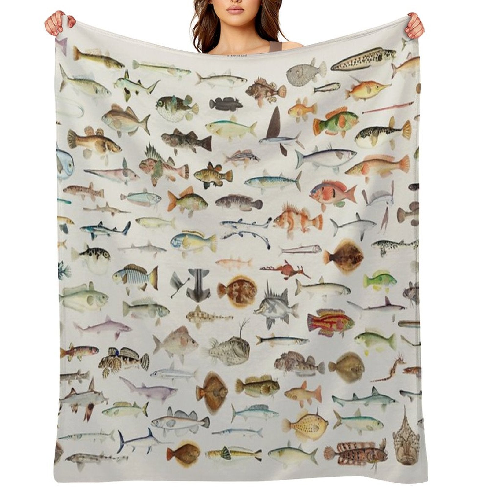 Fish Chart Comfort Throw Blanket