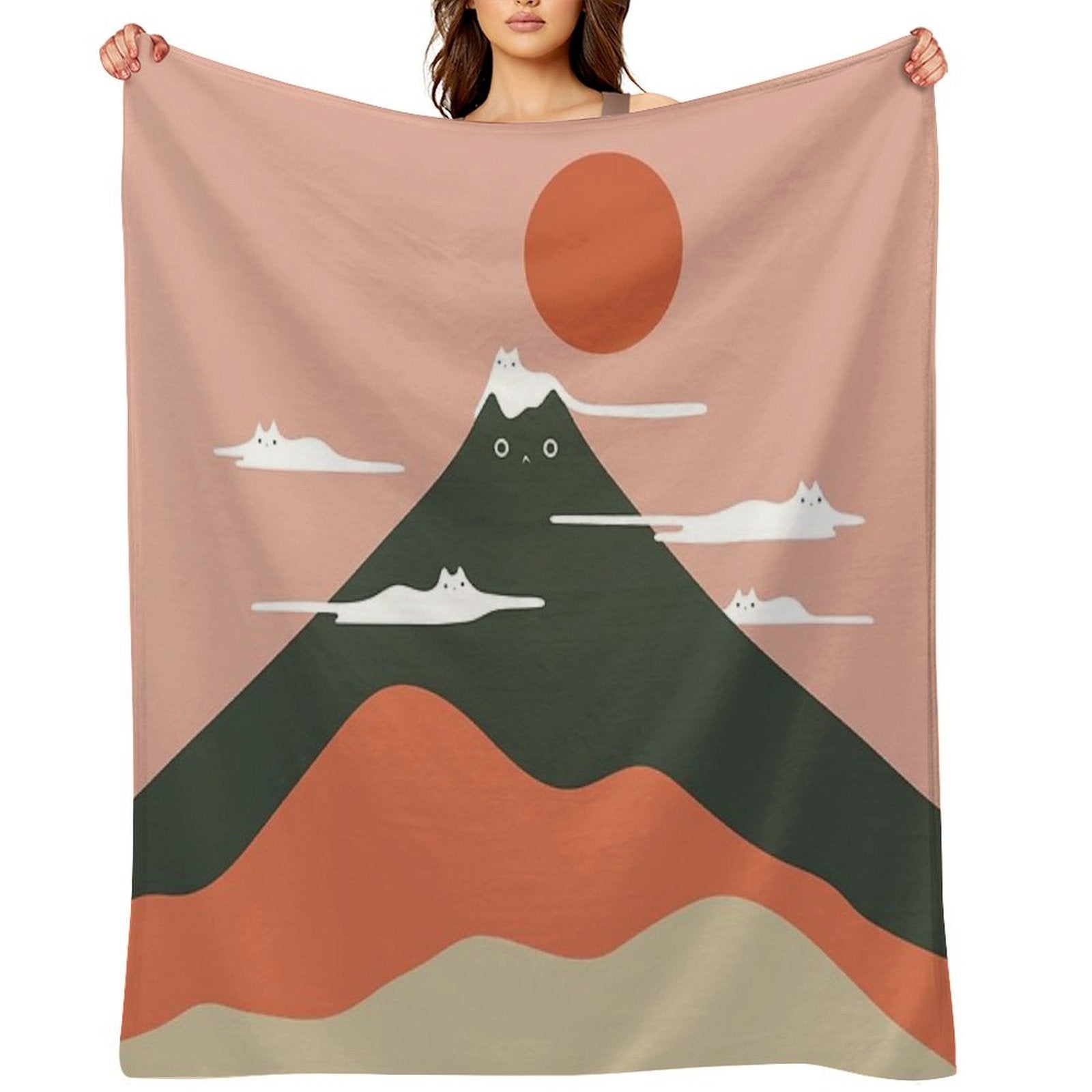 Cat Landscape 72A Durable Throw Blanket