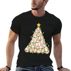 Baseball Christmas Tree Xmas Pajamas Player Coach Men Women  Classic T-Shirt