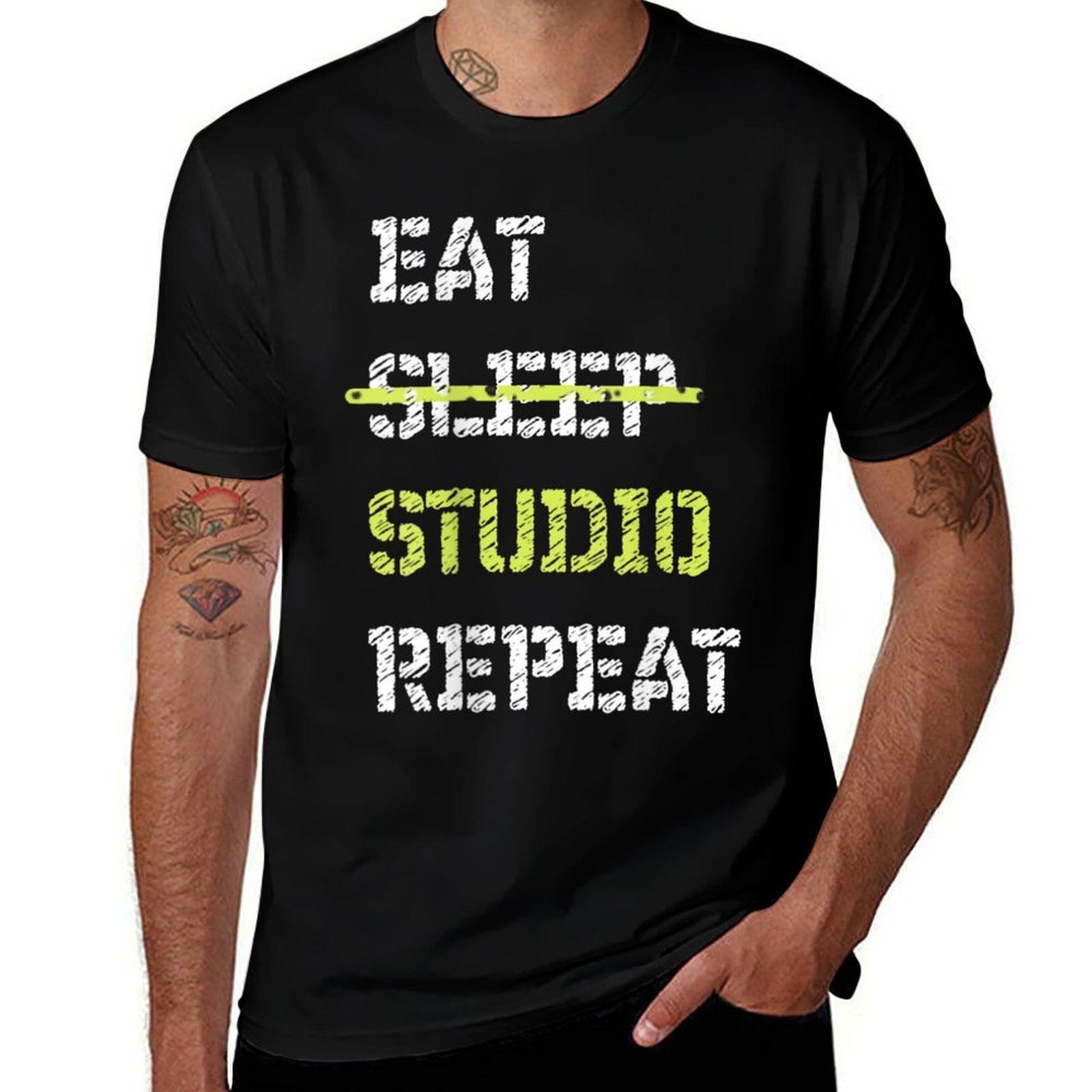 Eat Sleep Studio Repeat Architecture  Slim-fit Cut T-Shirt