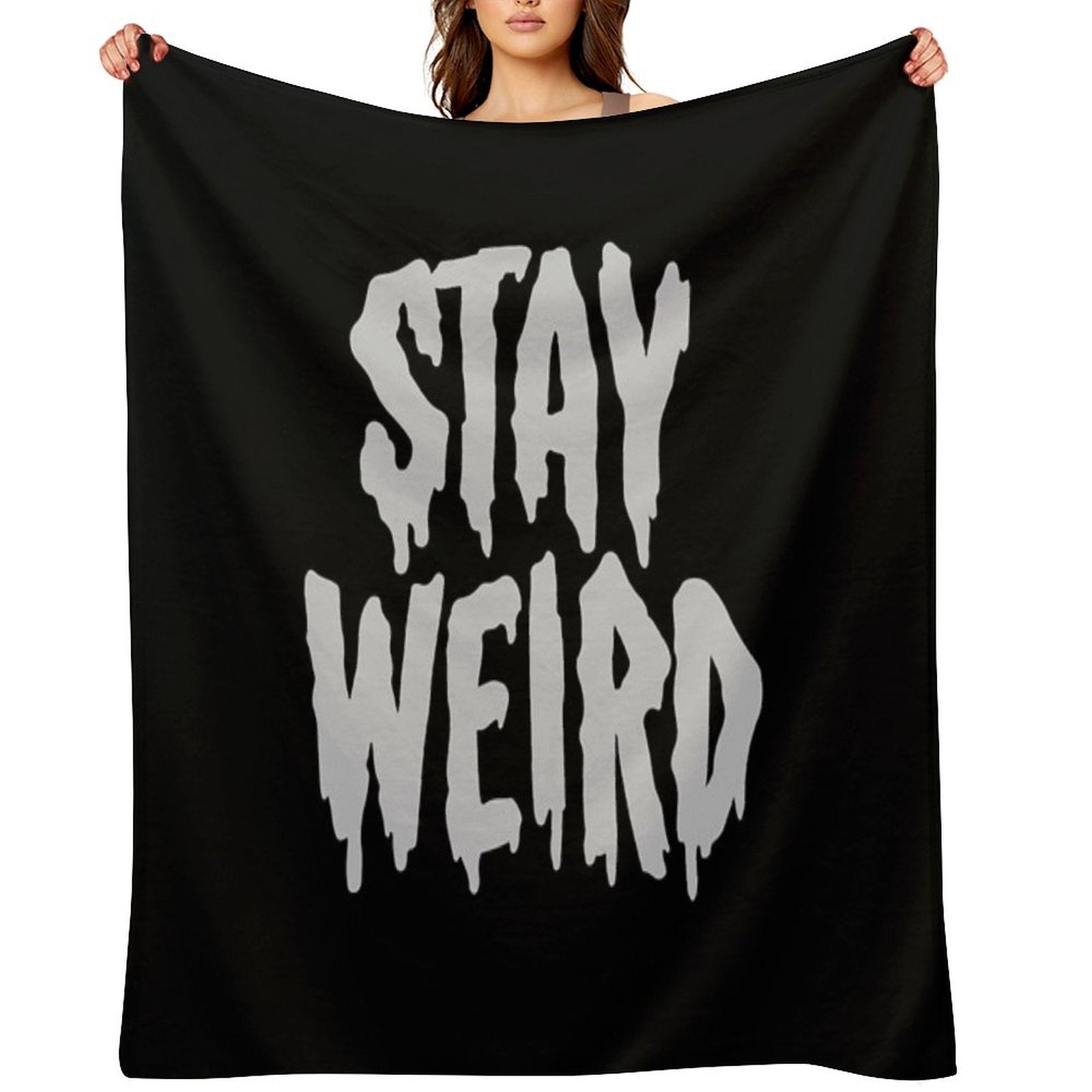Stay Weird Compact Throw Blanket