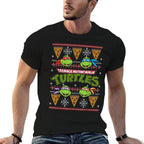 TMNT Ugly Christmas Sweater With Pizza  Odor-resistant T-Shirt