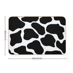 Cow Print Pattern  Black And White  Dirt-Trapping Bath Mat