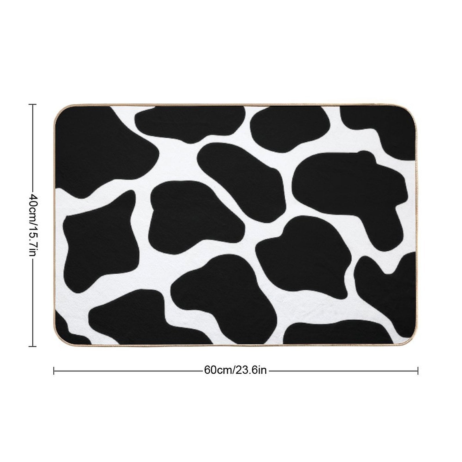 Cow Print Pattern  Black And White  Dirt-Trapping Bath Mat