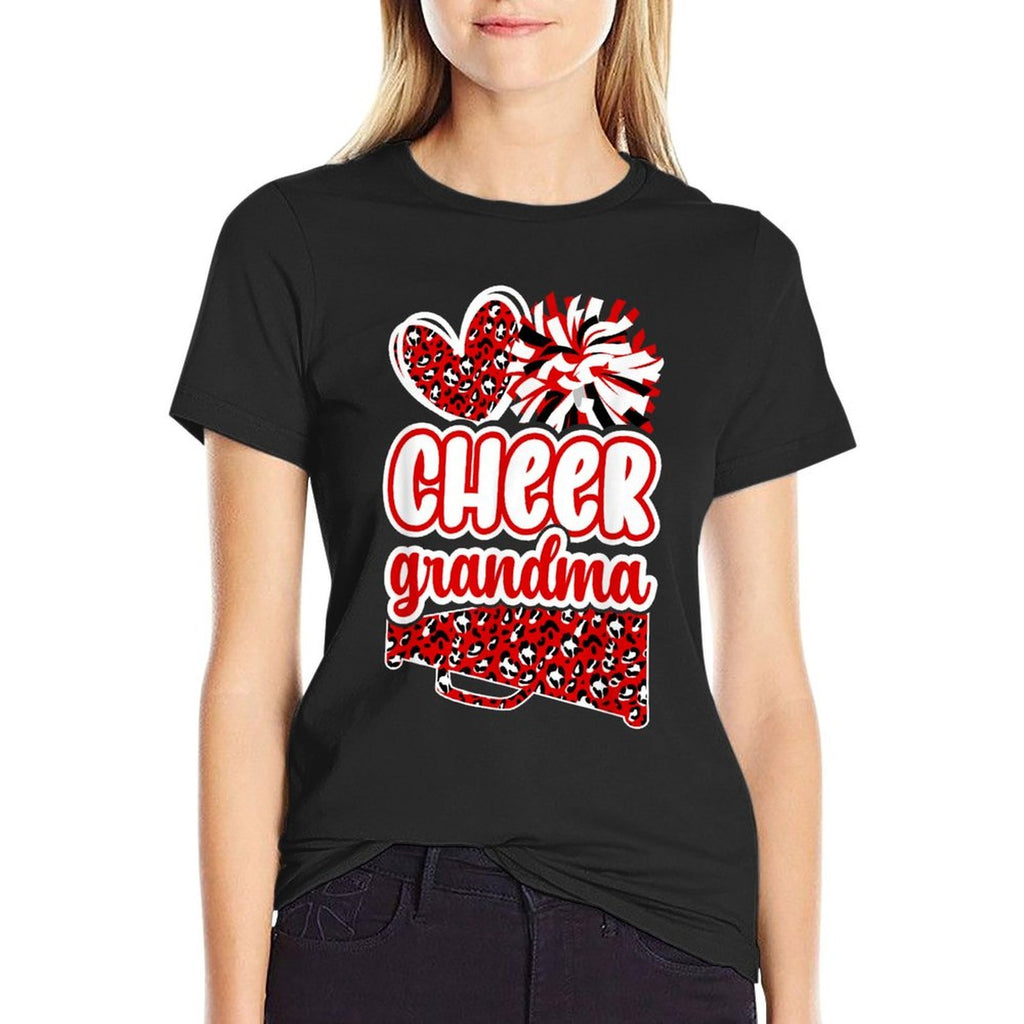 Cheer Grandma Of A Cheerleader Grandmother  Heathered Texture T-Shirt