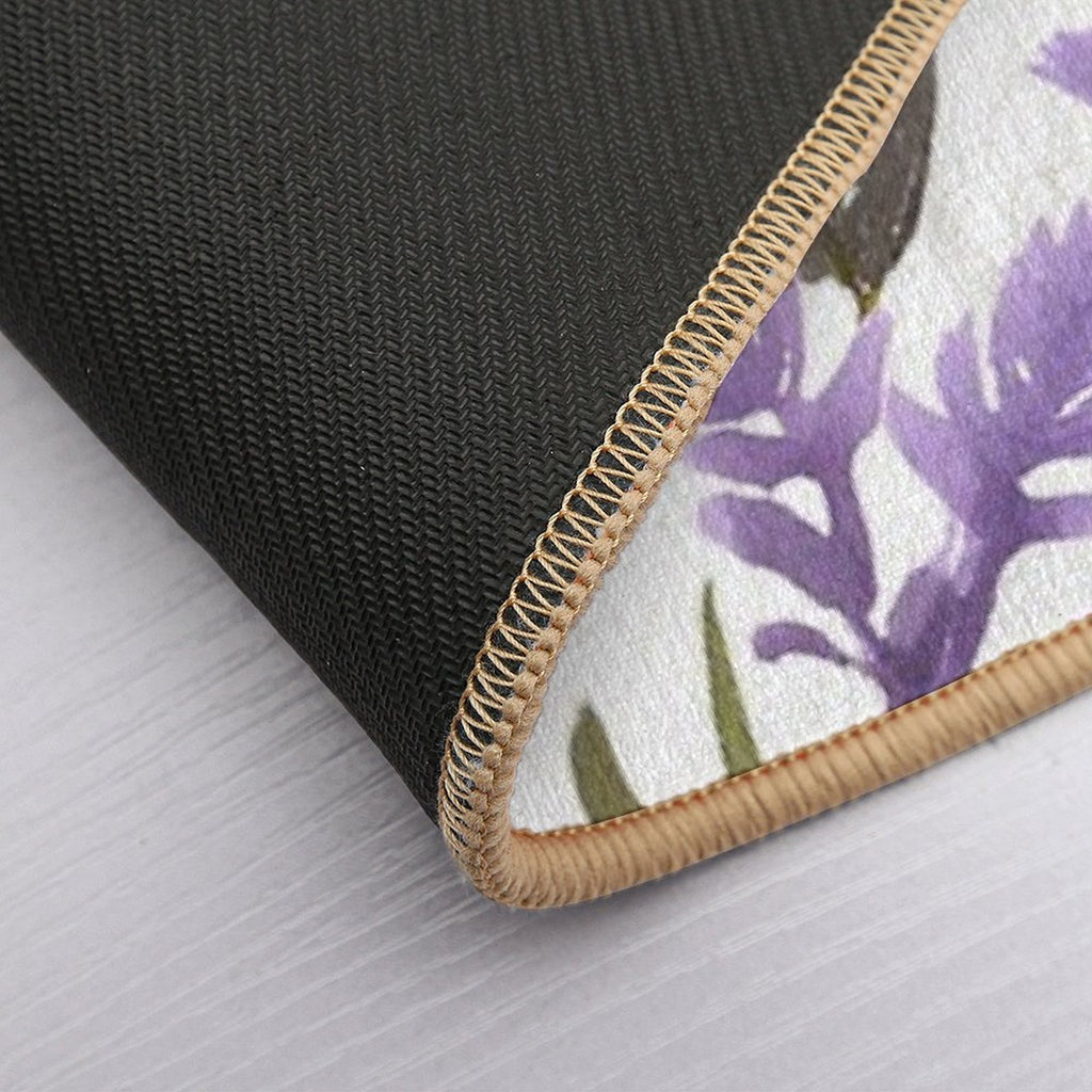 Lavender And Rosemary Watercolor  Pet-Safe Bath Mat
