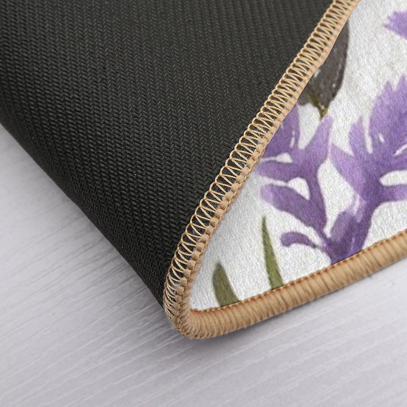 Lavender And Rosemary Watercolor  Pet-Safe Bath Mat