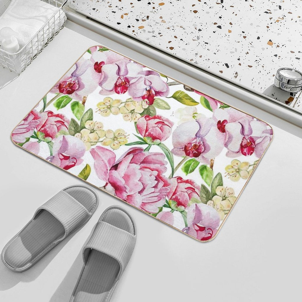 Floral Pattern  Odorless Bath Mat