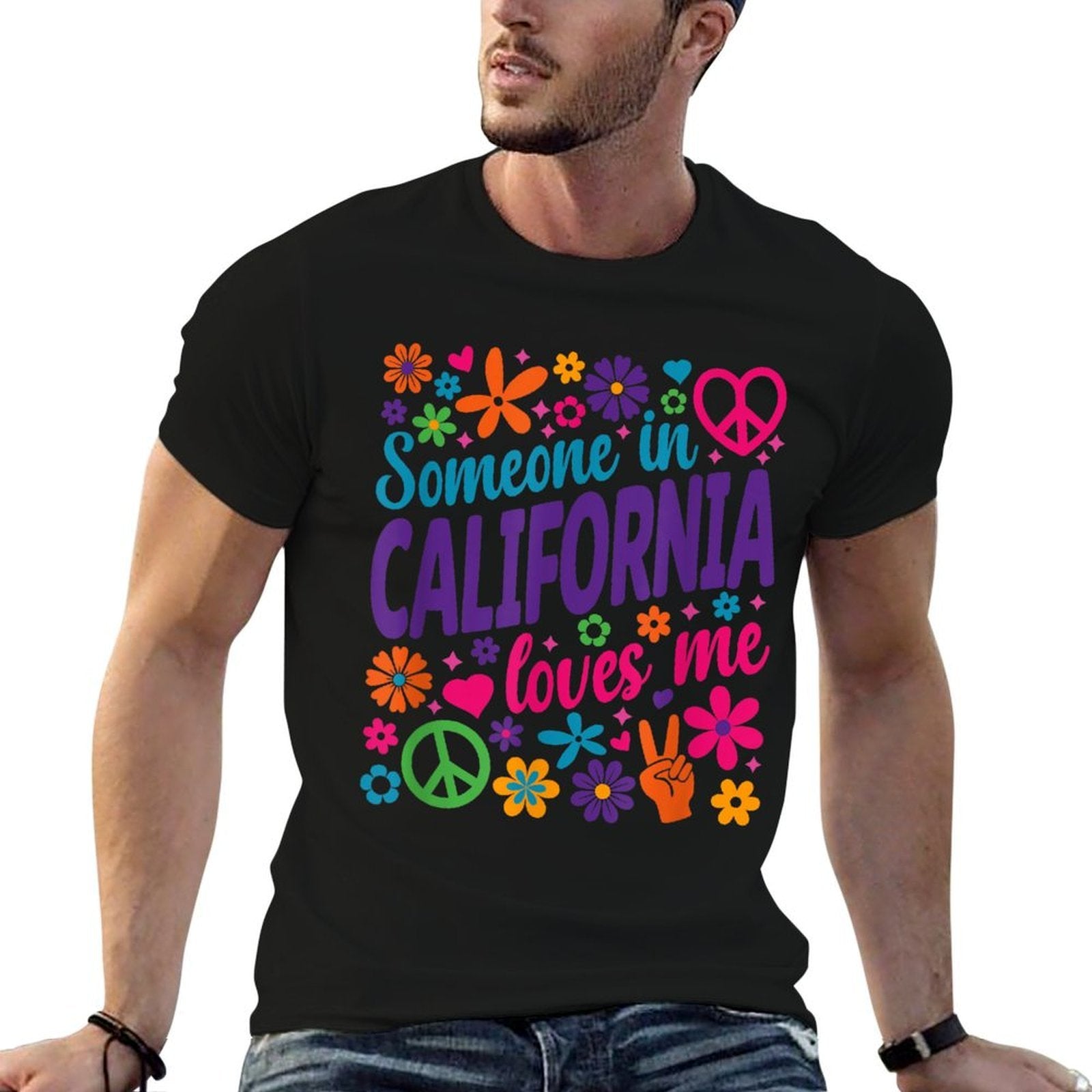 Someone In California Loves Me  Heathered Texture T-Shirt