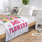 Bohemian Garden Stop And Smell The Flowers All-season Throw Blanket