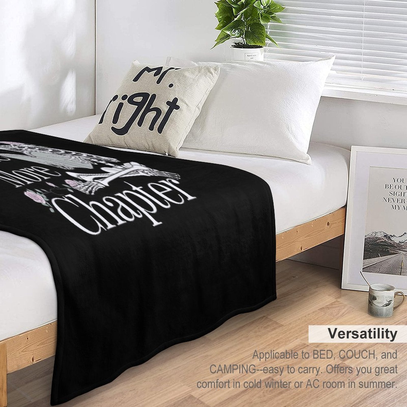 Just One More Chapter Skeleton Shrink-resistant Throw Blanket
