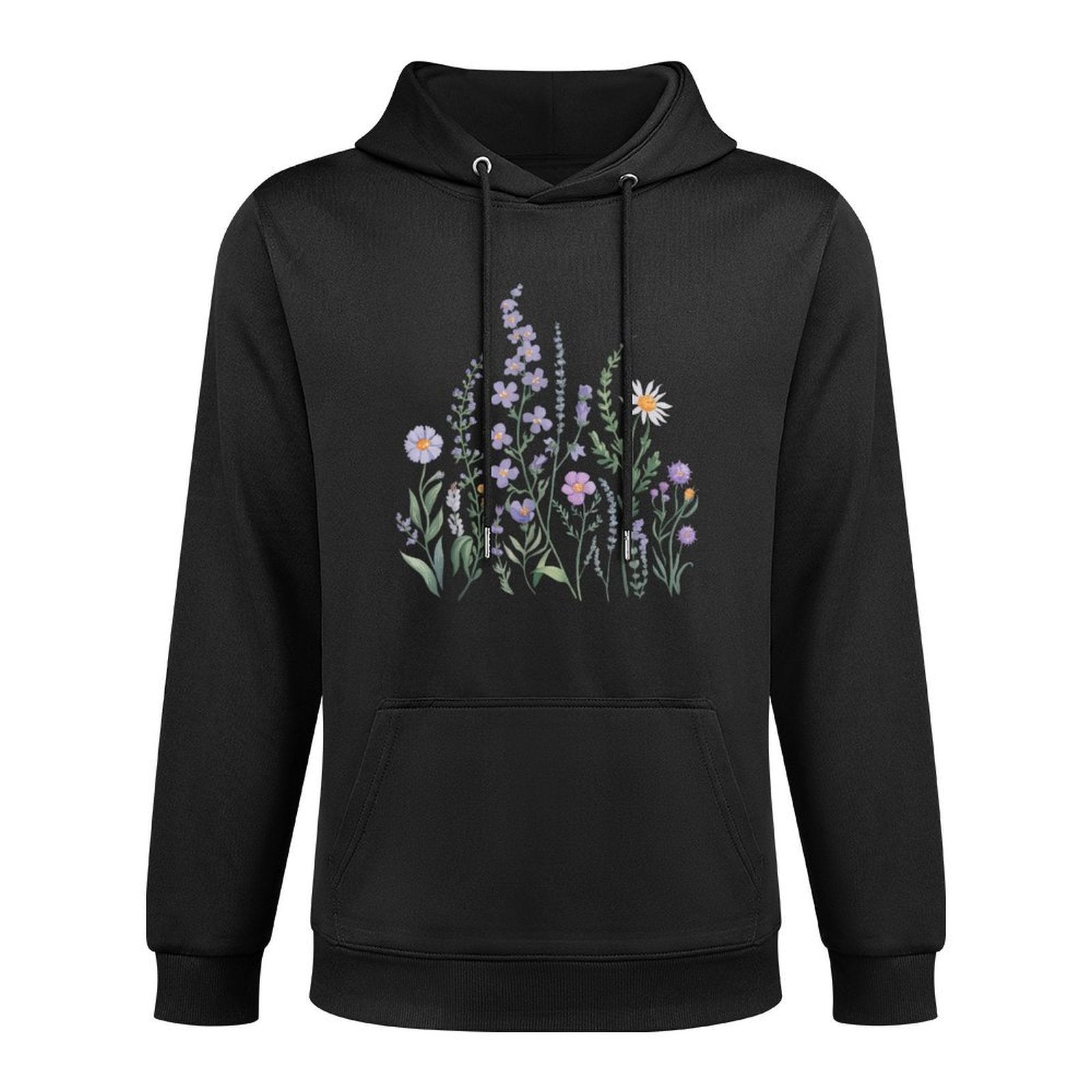 Floral Women Vintage Boho Wildflower Botanical Flower Relaxed Fit Hoodie