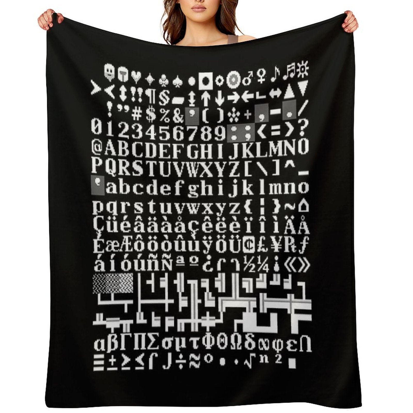 Dwarf Fortress Tile Set FnordSet Multi-functional Throw Blanket