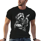 Funny Shih Tzu Dog Playing Electric Guitar Rock Dog Dad Premium  Classic T-Shirt