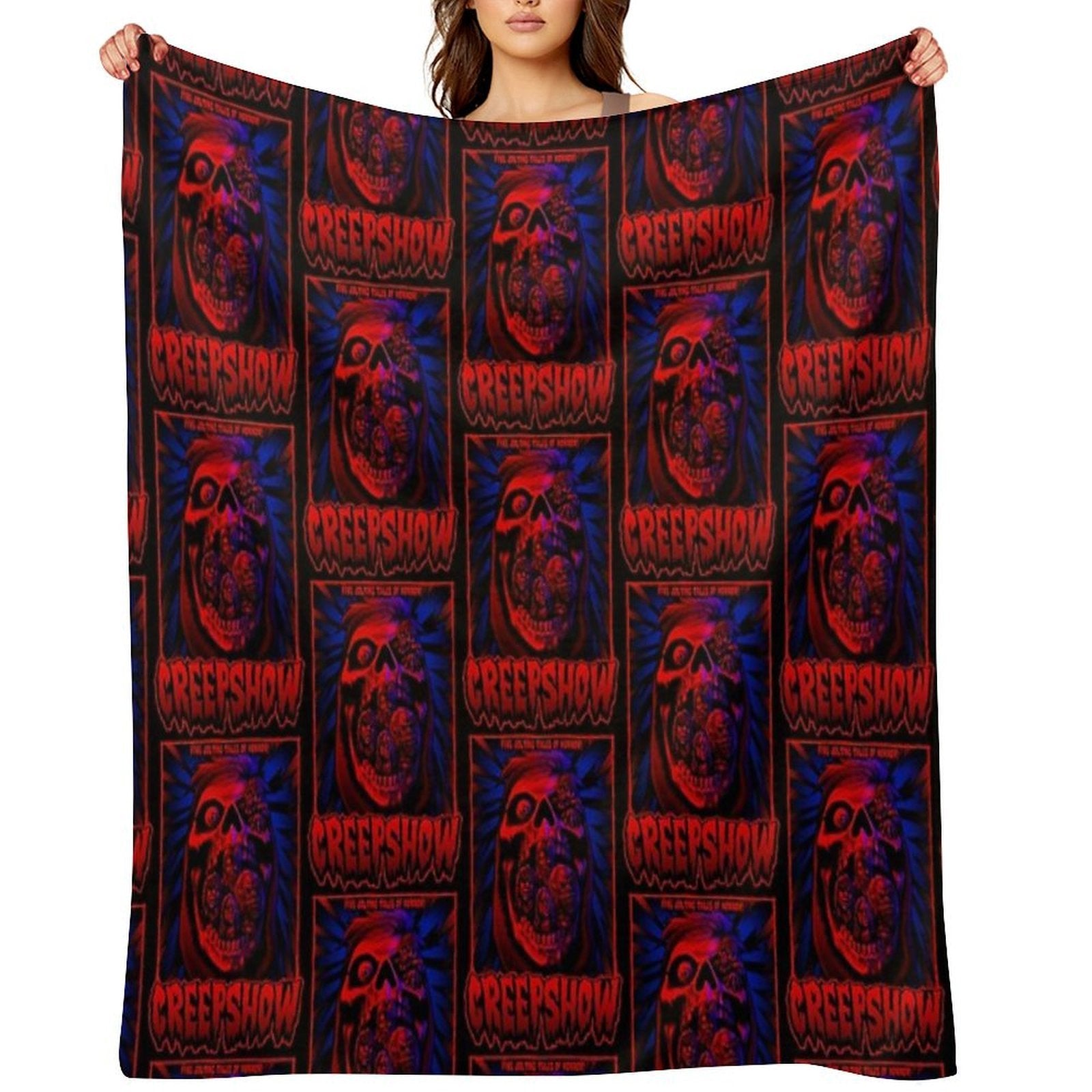 Five Jolting Tales of Horror! Shrink-resistant Throw Blanket