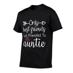Only Best Friends Get Promoted To Auntie Sister Best Friend  Heathered Texture T-Shirt