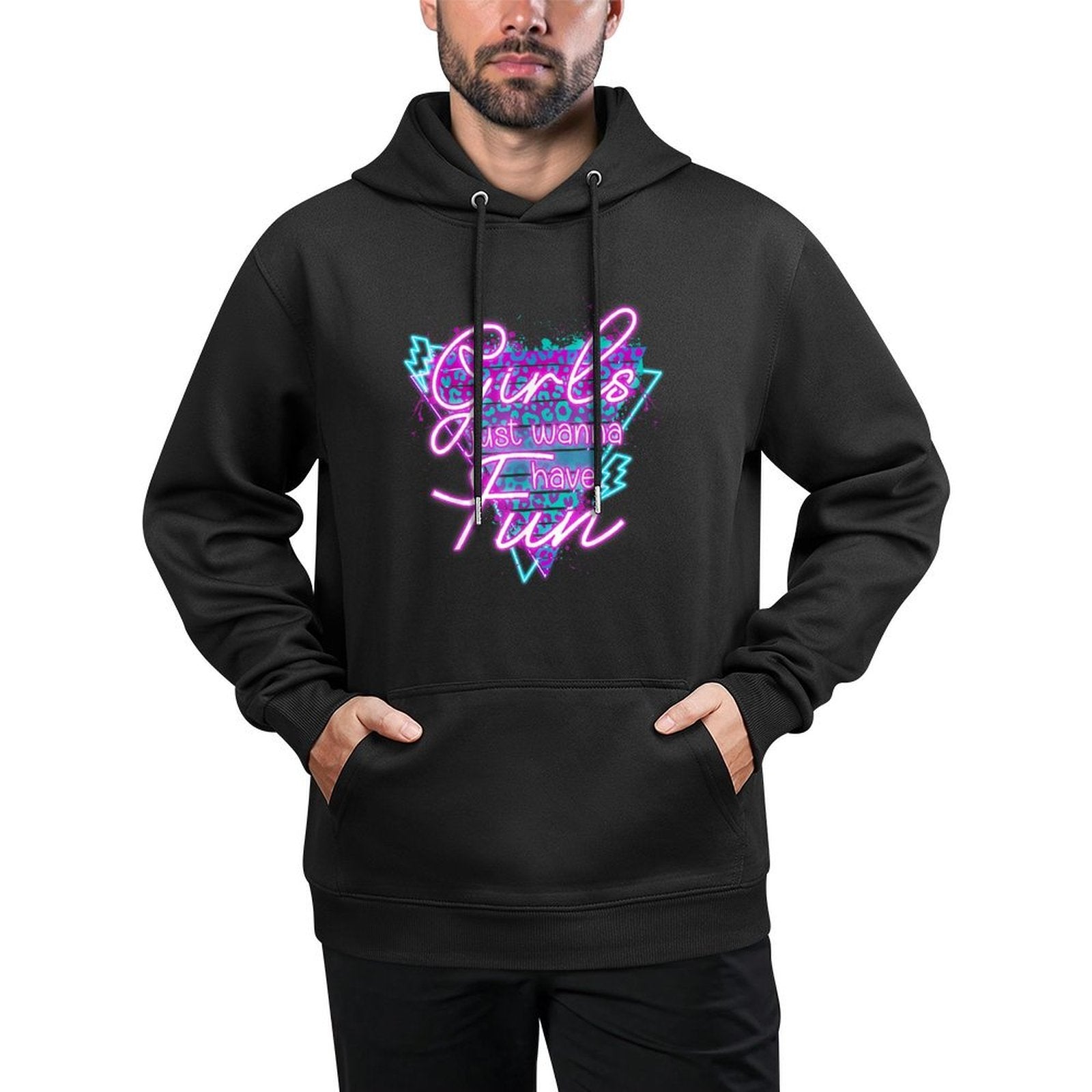 Funny Girls Just Wanna Have Fun Awesome 70s 80s 90s 1980s Pilling-Resistant Hoodie