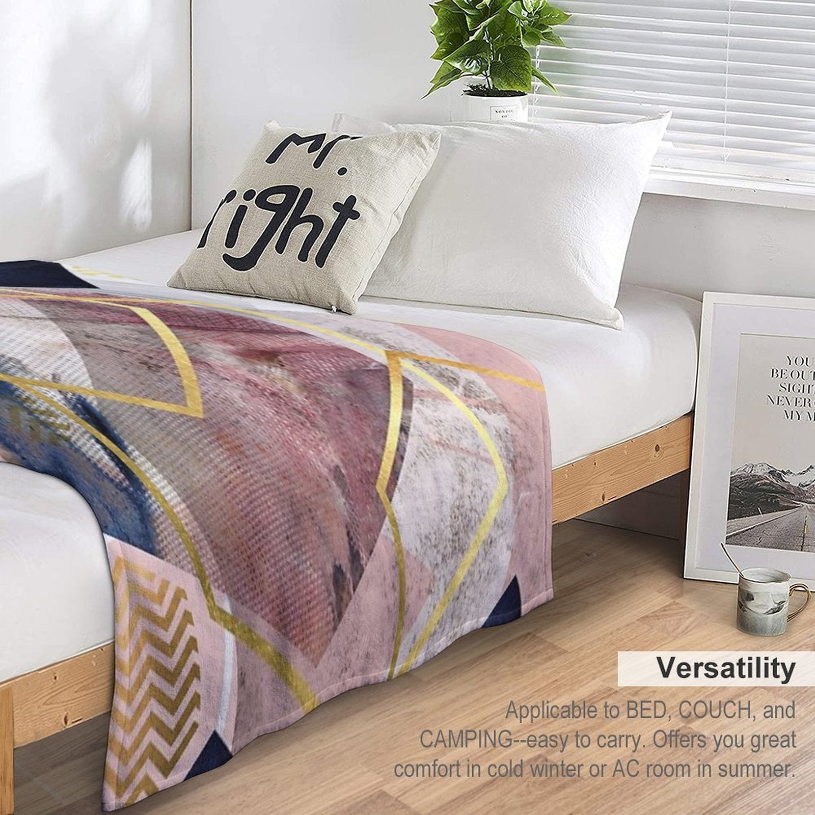 Abstract Geo Velvety-soft Throw Blanket