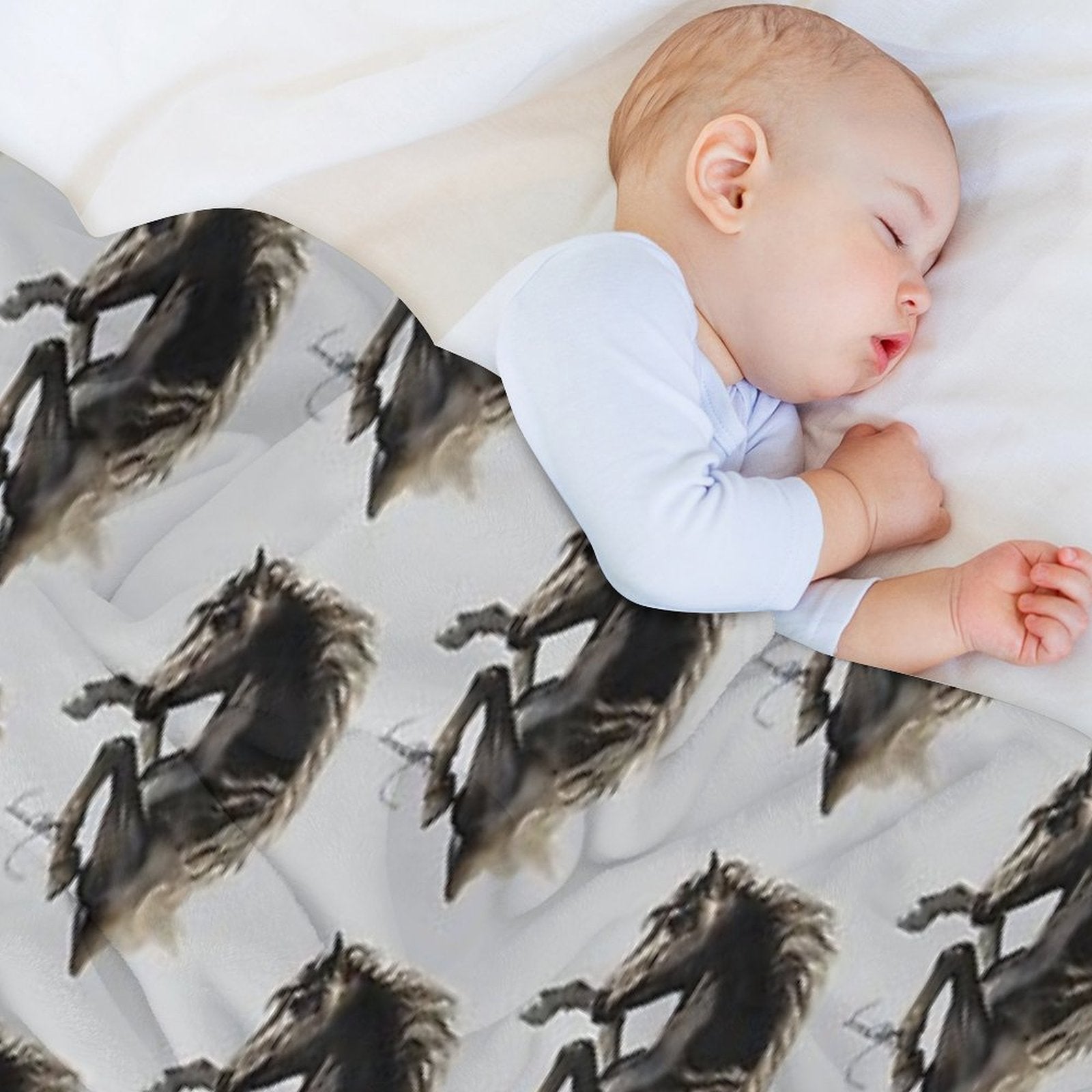 Black Fury (Cut-Out) Quick-dry Throw Blanket