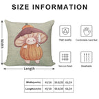 Pumpkin Halloween Mushroom Costume Soft Easy Maintenance Throw Pillow