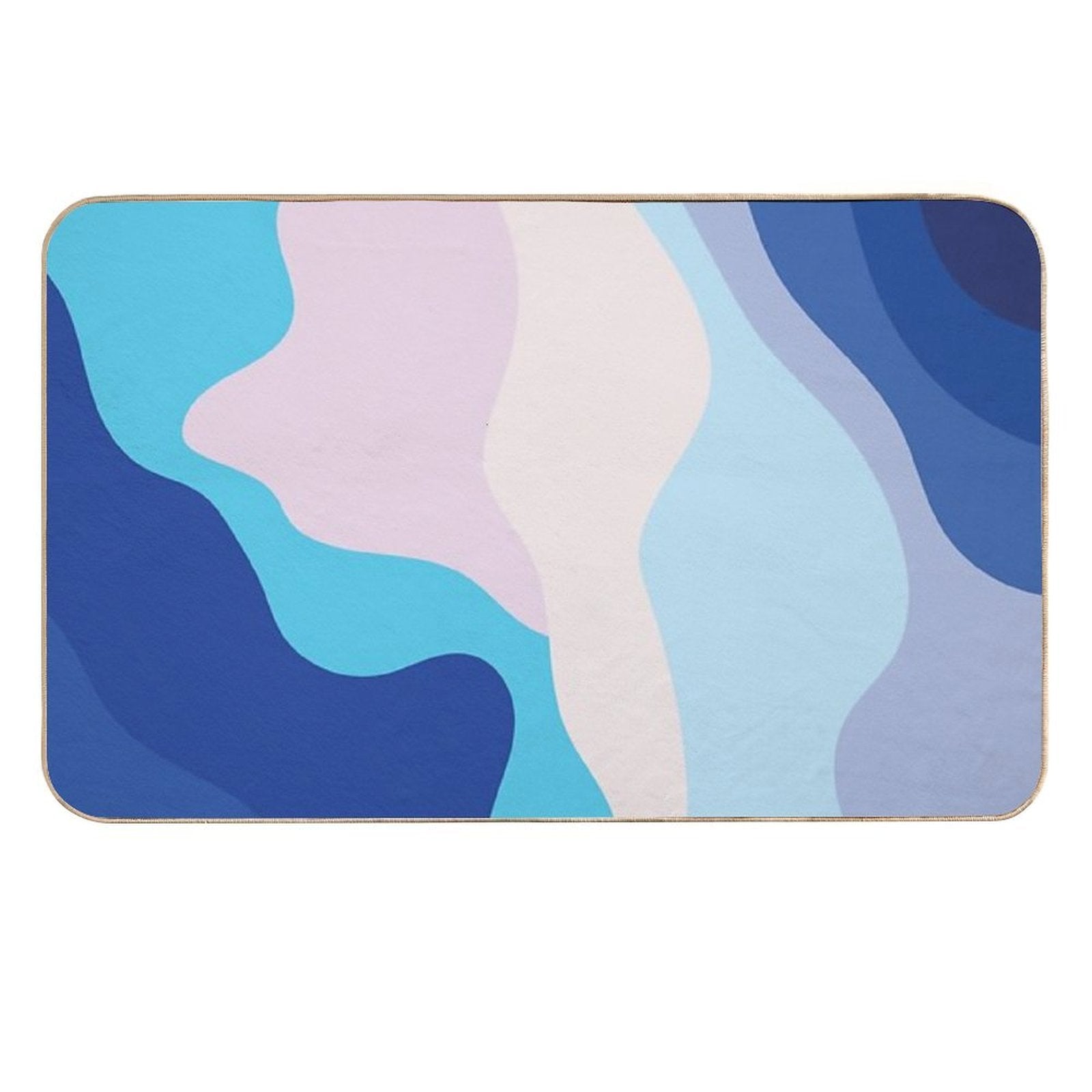 Milky Wave  Easy Maintenance Bath Mat