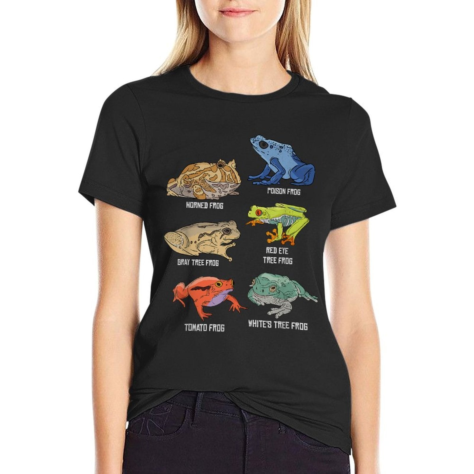 Types Of Frogs Lover Kids Frog Species Frogs  Summer-ready Fabric T-Shirt