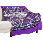Stained Glass Sylvanas Wrinkle-free Throw Blanket