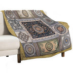 Roman Mosaic - Gold Easy Care Throw Blanket