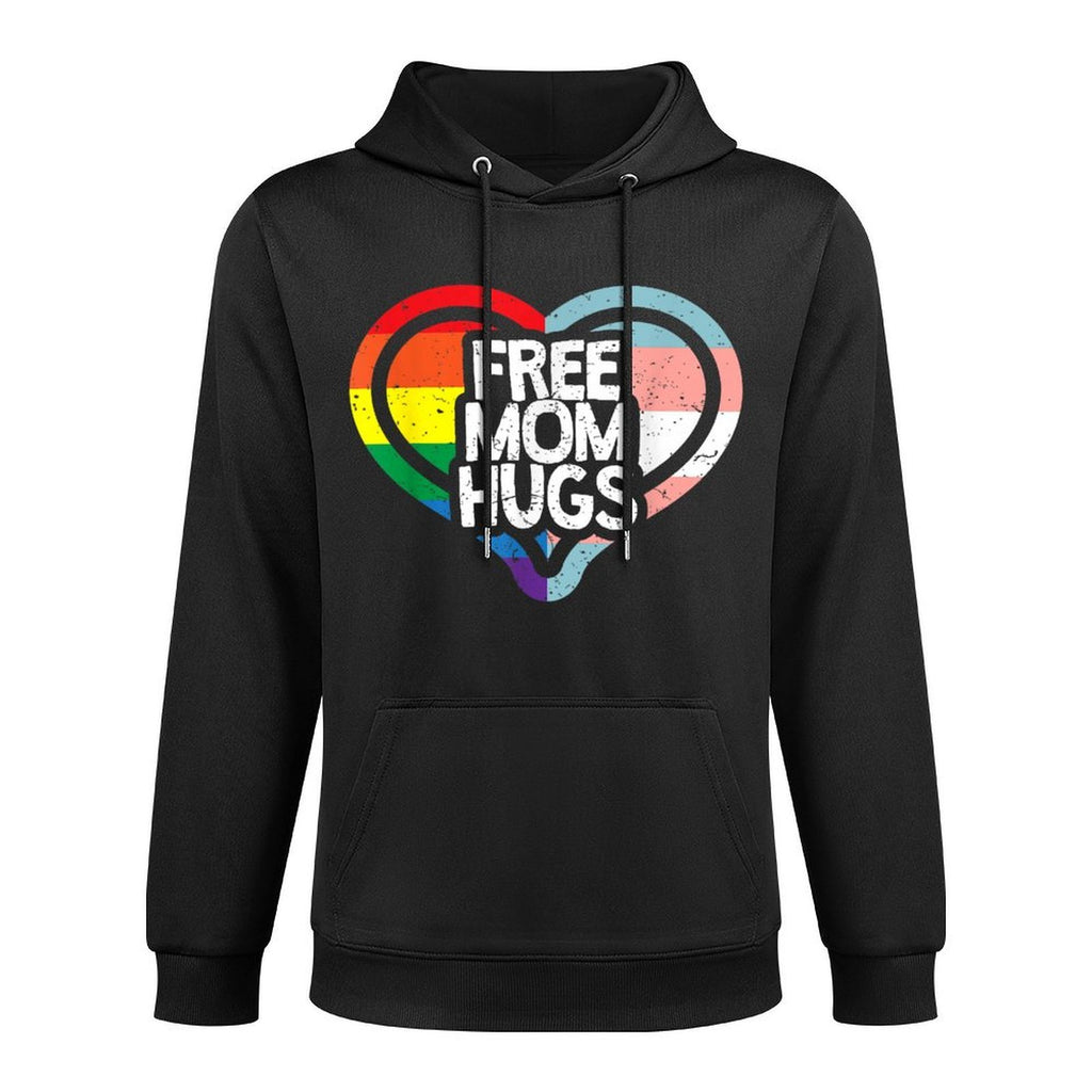 Free Mom Hugs Rainbow Pride Shrink-Resistant Hoodie